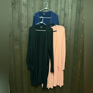 Halogen (3) Cashmere Blend Duster Cardigan Sweater Long Open Front Women's XXL